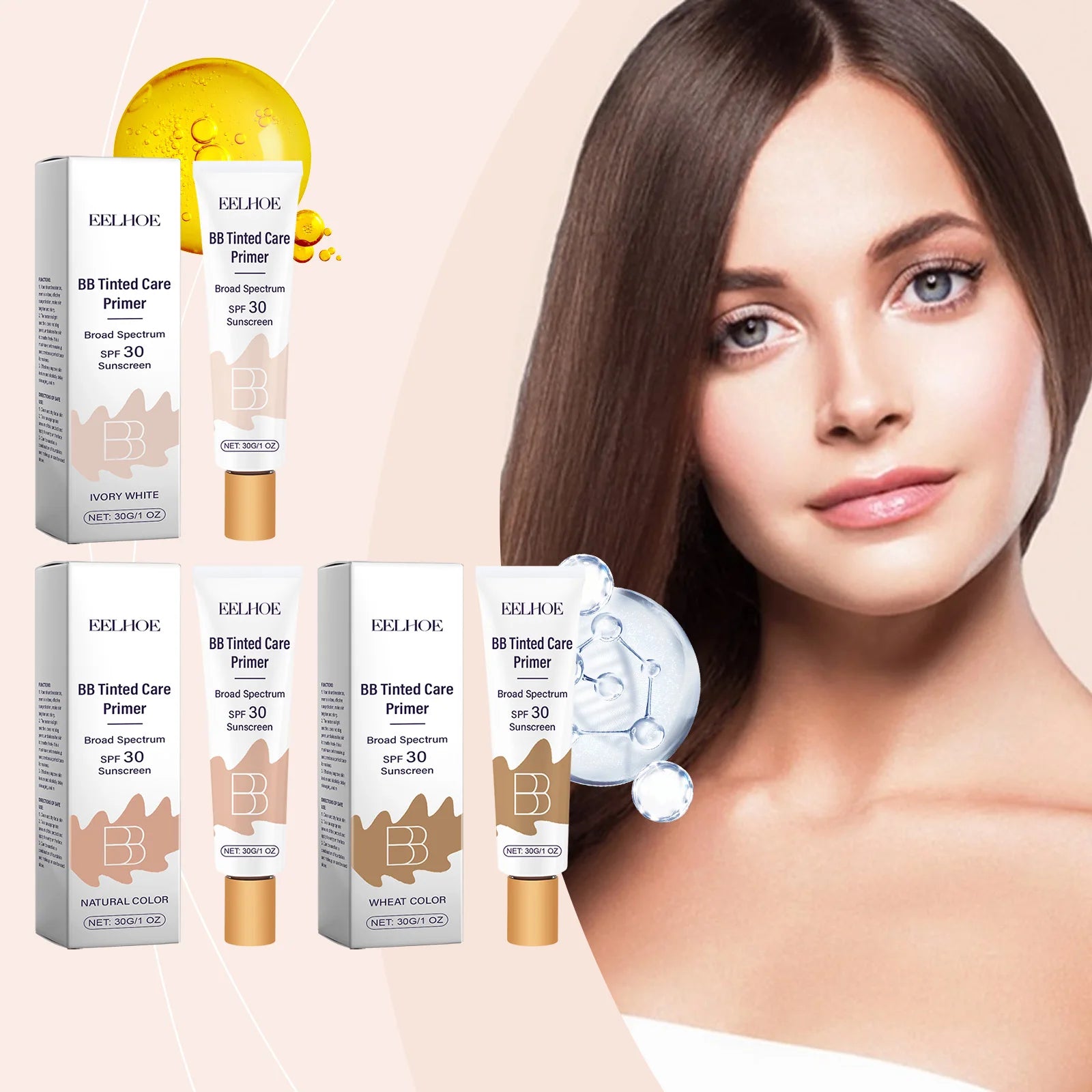 Eelhoe BB Cream SPF 30+ Tinted Moisturizer – All Skin Types BB Cream Zpaxo