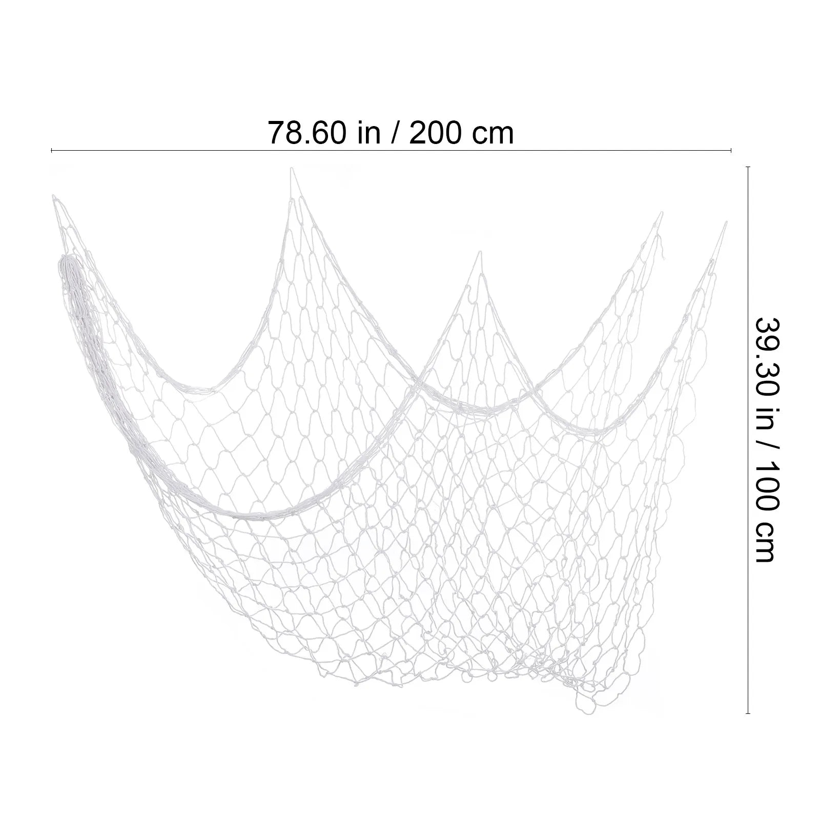 White Fishing Net Nautical Seaside Decor Beach Party Home Wall