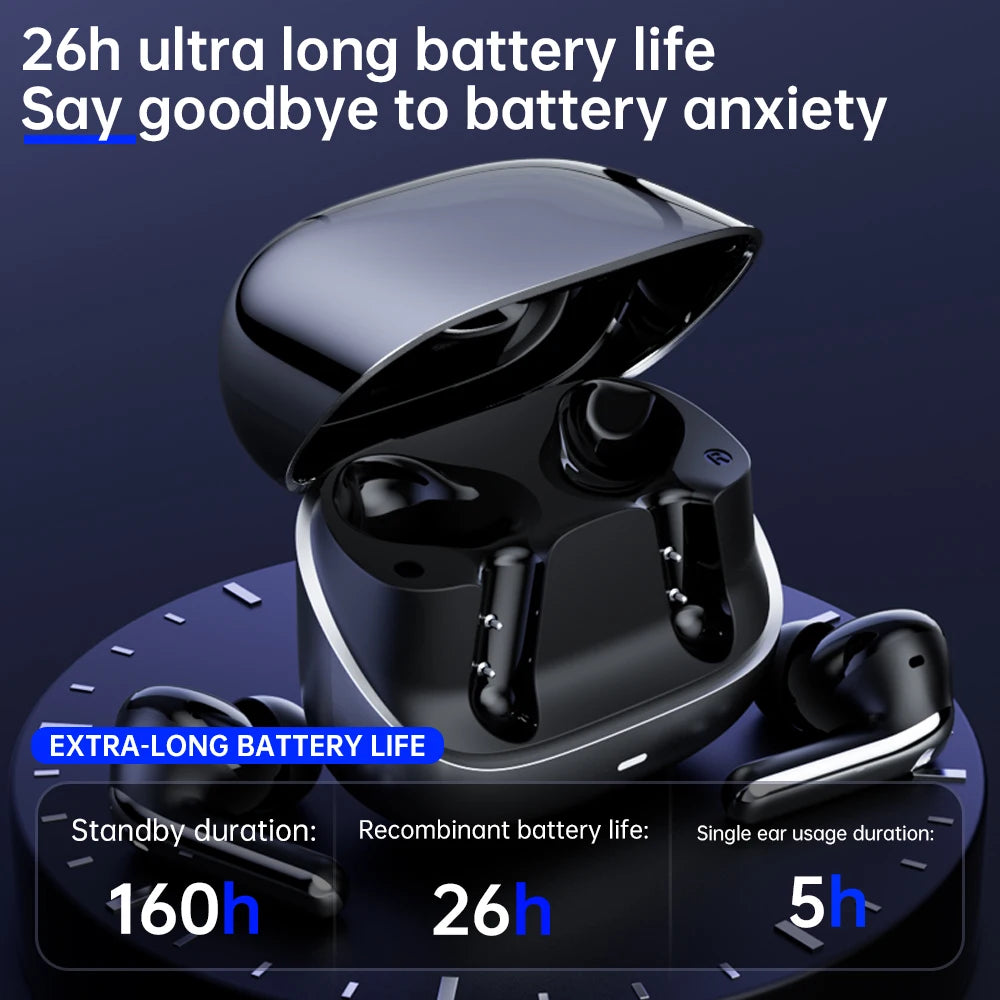 ANC Bluetooth 5 3 Earphones Hybrid Active Noise Cancelling Wireless