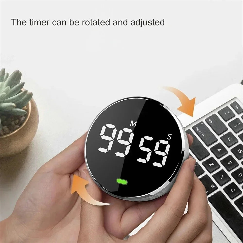 LED Digital Kitchen Timer – Magnetic Rotary Countdown Timer Kitchen Countdown Timer Zpaxo