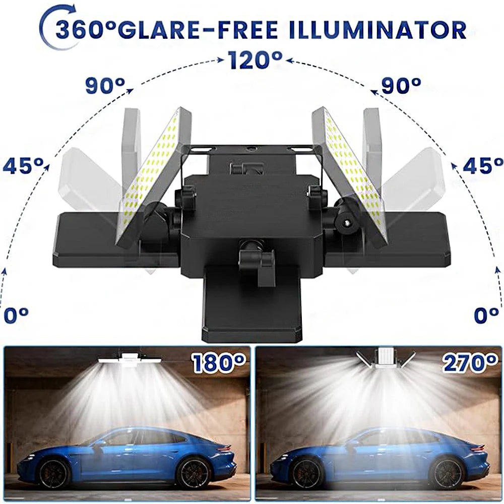 Solar Shed Light Outdoor IP65 Waterproof Motion Sensor 4 Modes 5000mAh Solar Security Light 5-Head Pendant Light for Garage Barn Zpaxo