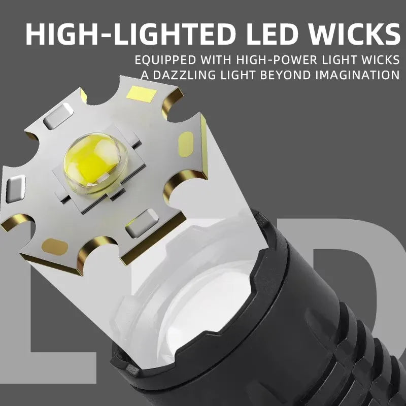 Powerful LED Flashlight Bright Rechargeable Portable Ultra Power Zpaxo