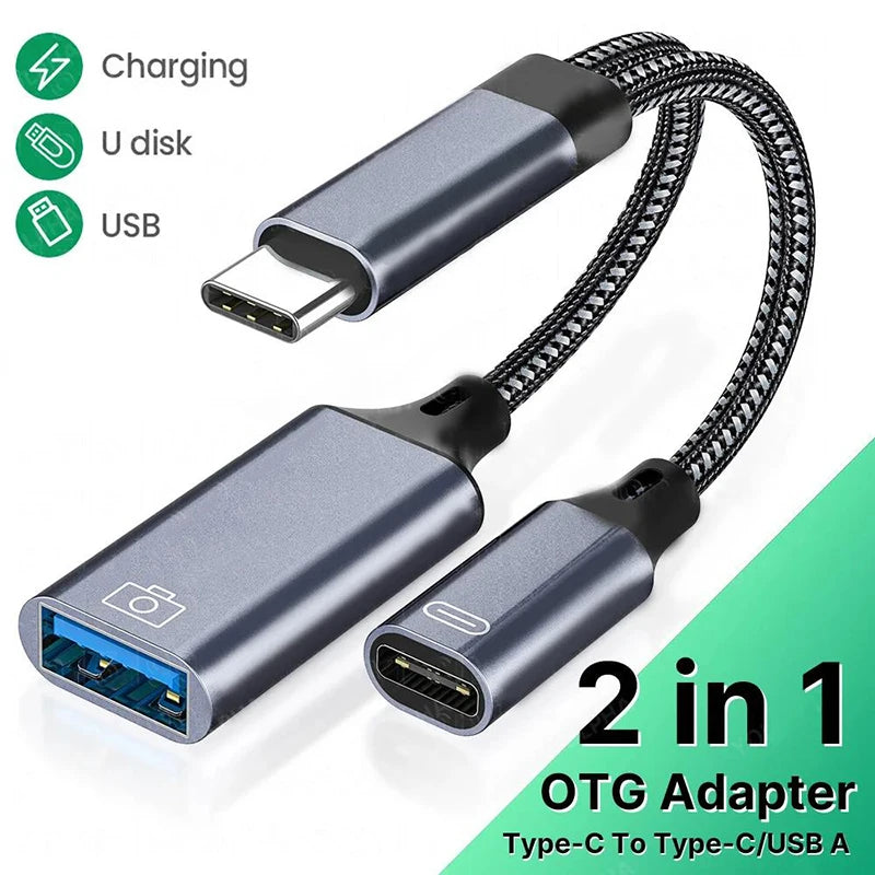 USB C OTG Cable Phone Adapter 1 PD Charging Port Iphone Huawei Xiaomi Zpaxo