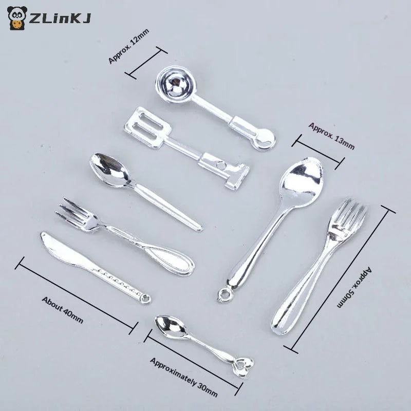 Dollhouse Mini Kitchen Utensils Tableware Simulation Cookware Toys Zpaxo