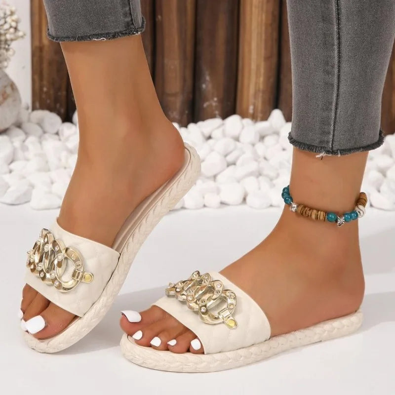 New Summer Style Fashionable Comfortable Stylish Elegant Wear-resistant Casual Beach Thick-soled Sandals and Slippers Women Zpaxo