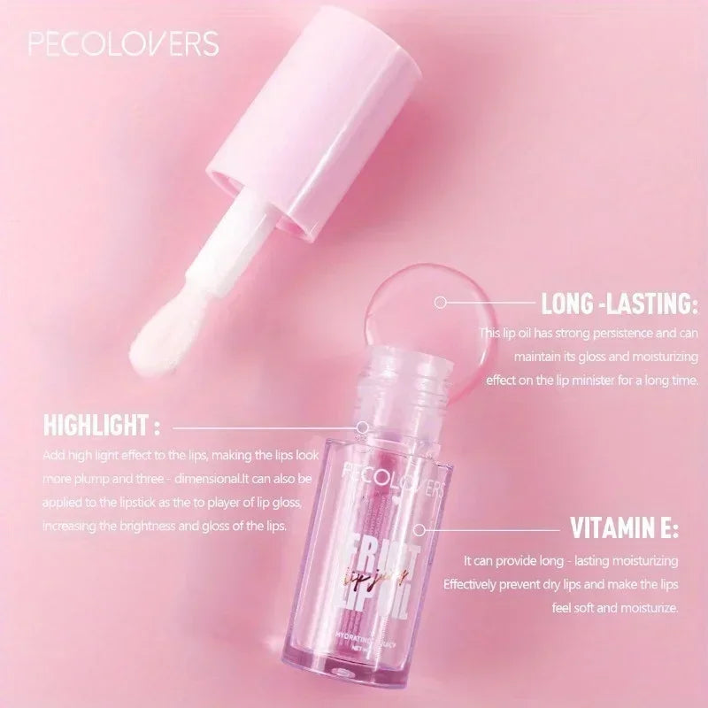 Fruit Mirror Water Lip Gloss Transparent Lip Oil Lasting Liquid Lipstick Clear Glitter Primer Hydrating Plump Lip Gloss Zpaxo