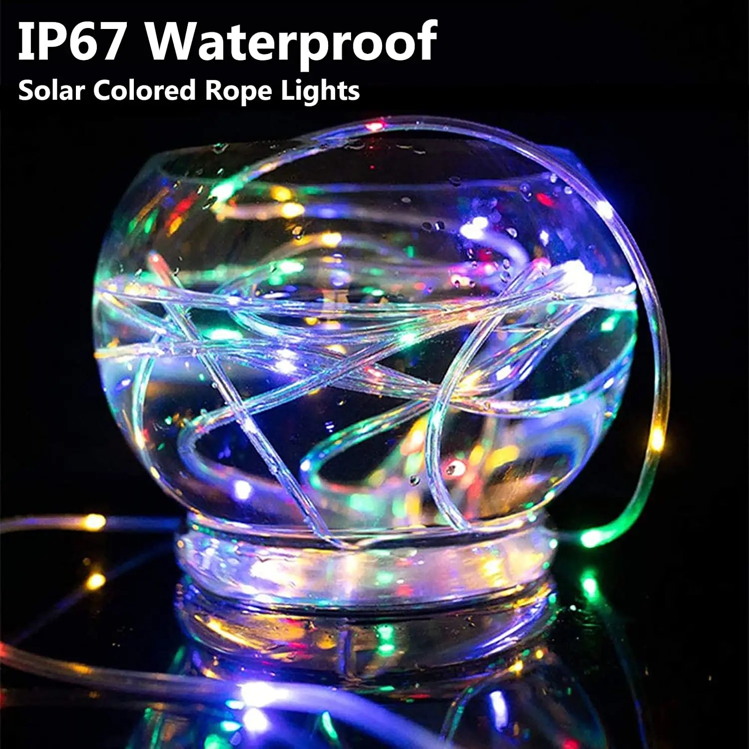 Solar String Lights Fairy Leather Thread Lamp RGB Warm White 8 Mode Zpaxo