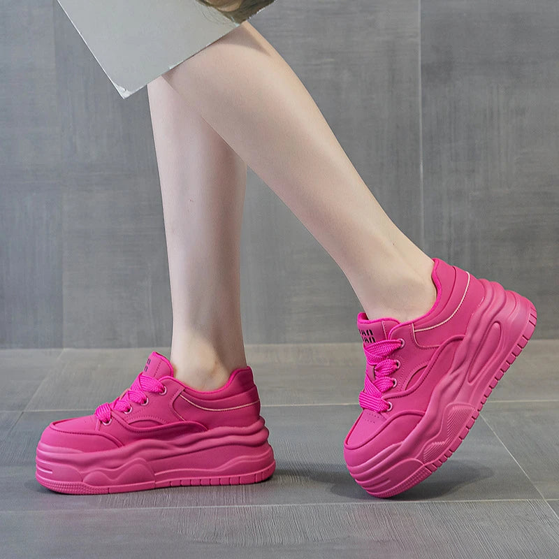White Sneakers Women All Matchspring Autumn Thick Sole Fashion Sport Zpaxo Z5521 Red 36 China Mainland