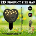 Grave Decorations 2D Acrylic Heart Decoration Butterfly Flower Carved