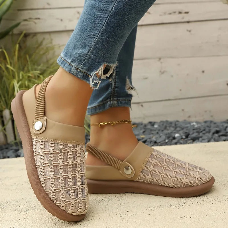 Women's Fish Mouth Closed Toe Comfortable Vintage Sandals Women Mesh Zpaxo