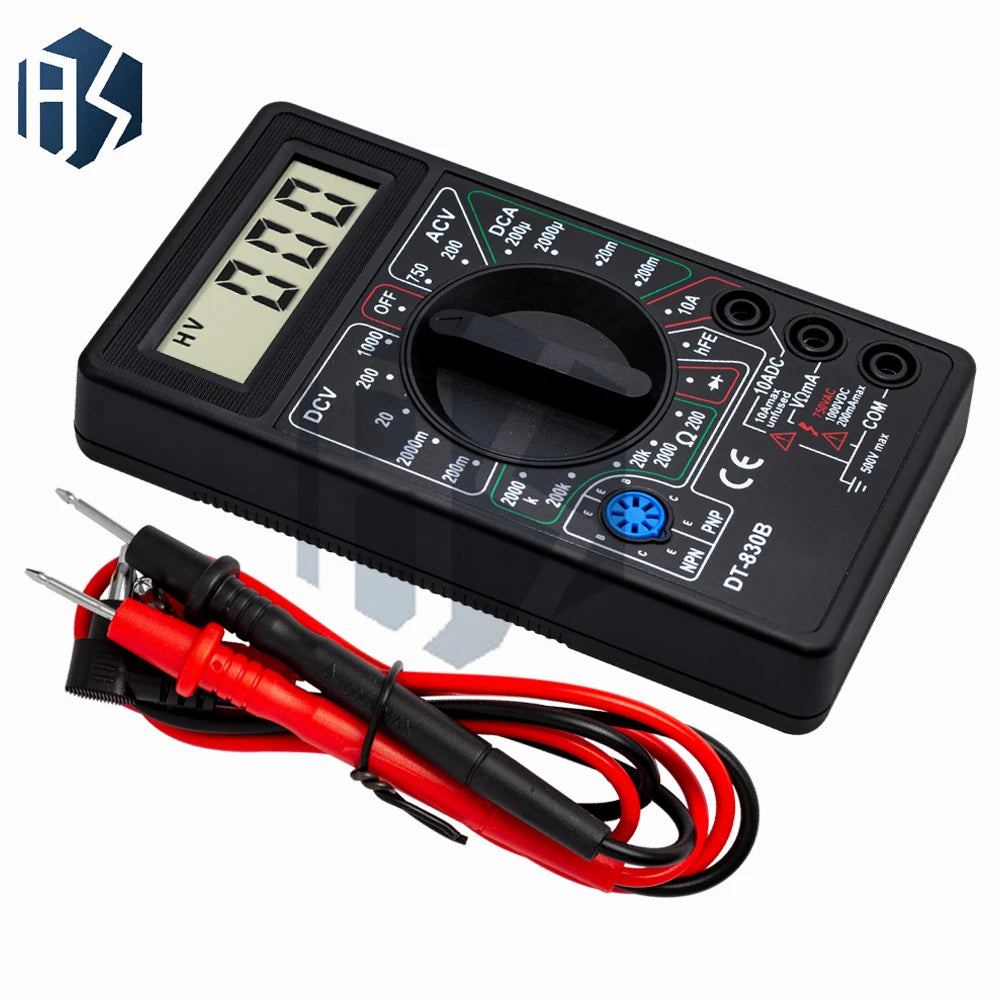 DT-830B Digital Multimeter AC/DC Voltmeter Ammeter Ohmmeter 3-in-1 Tester for DIY & Household Use Zpaxo