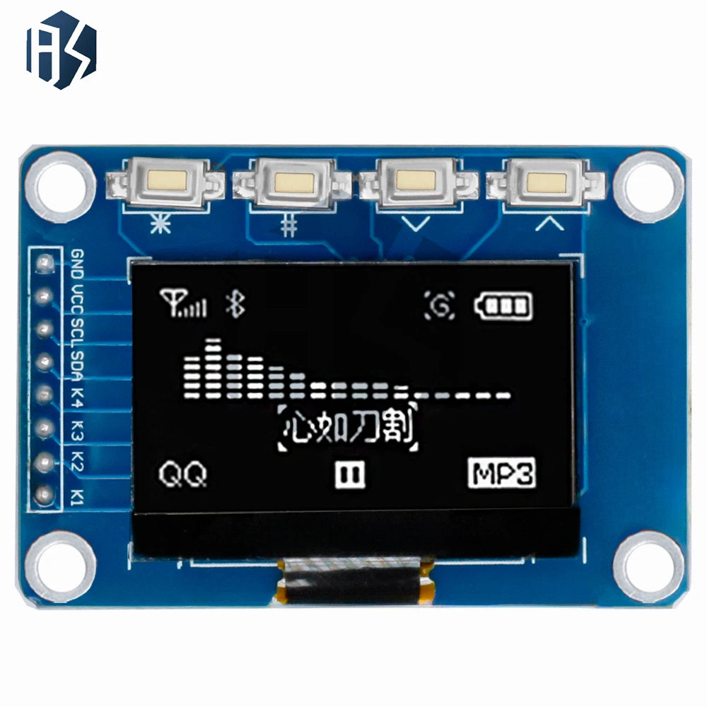 0 96-Inch I2C OLED Display Module 128 64 White SSD1315-Driven 4 Zpaxo