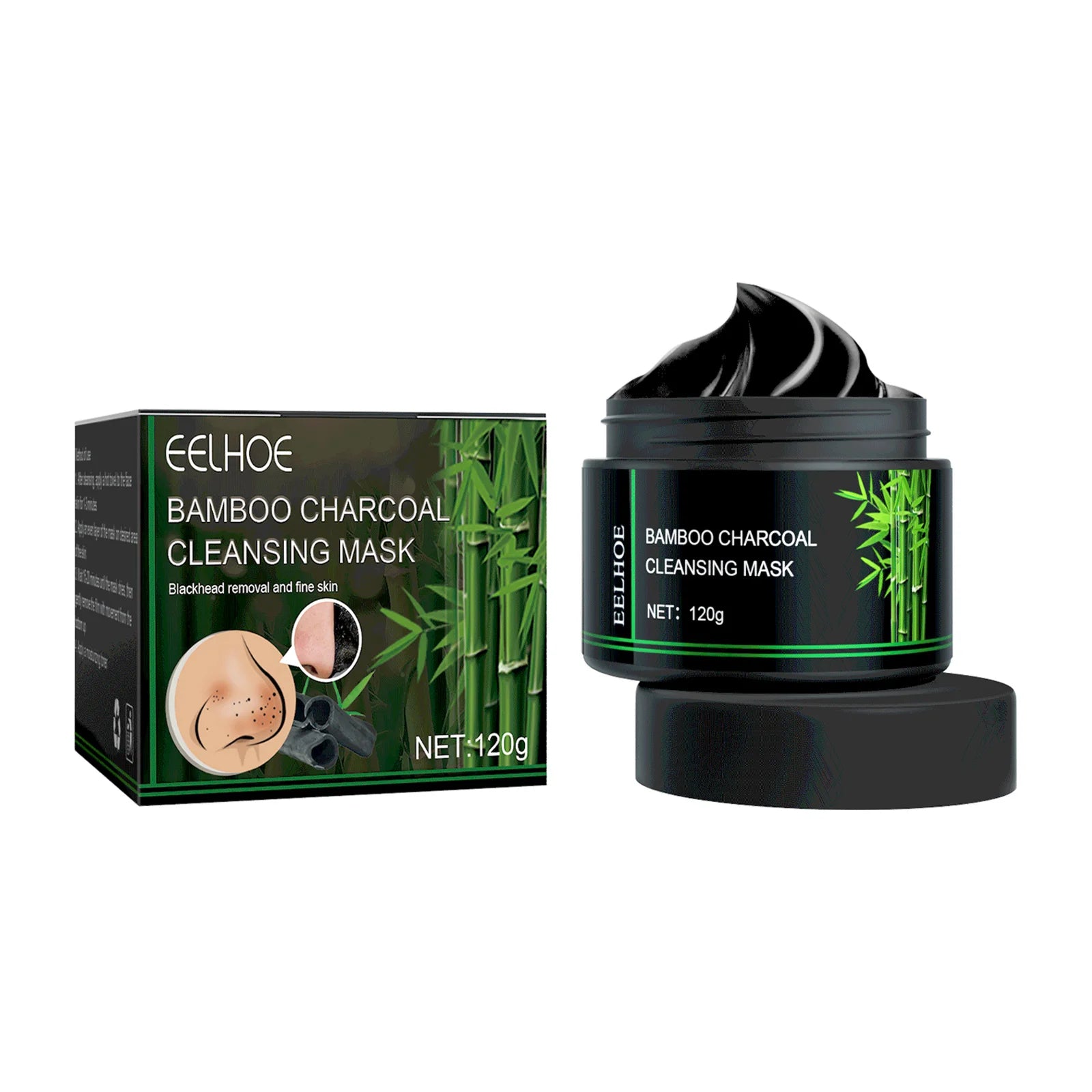 Bamboo Charcoal Blackhead Remover Peel-Off Face Mask – 120g Peel-Off Face Mask Zpaxo 120g Boxed