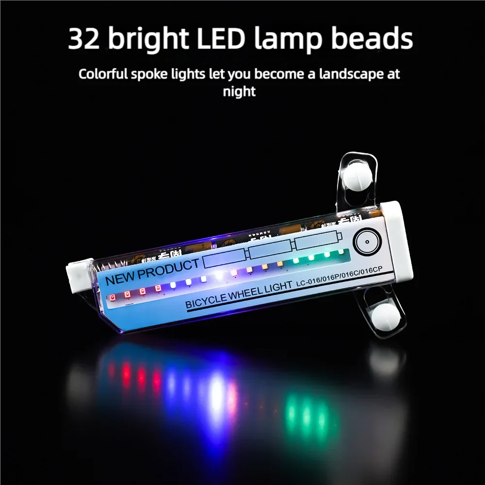 Bike Spoke Light Bicycle Wheel Light 30 Different Colorful Patterns Change Safety Tire Light Without Battery MTB Bike Accessorie Zpaxo