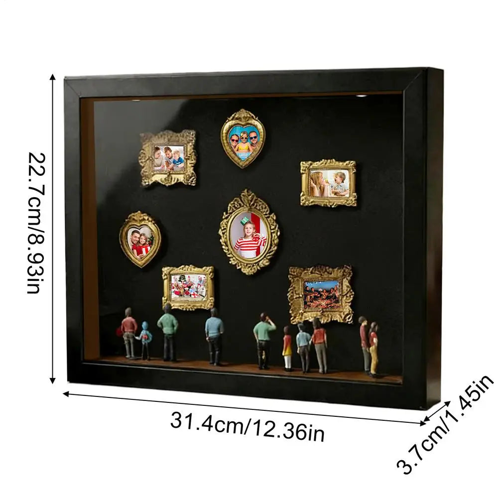 Mini Museum Picture Frame Tiny Display Box Deep Relief Figurines DIY