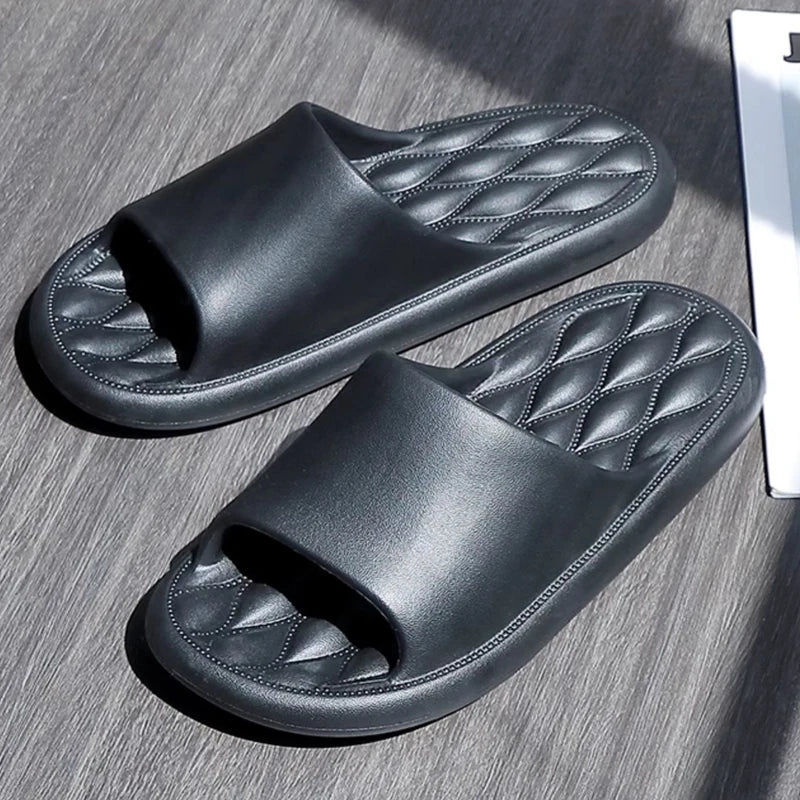 Men Trend Summer Slippers Soft Non-slip Sole Cloud Sandals Home Beach