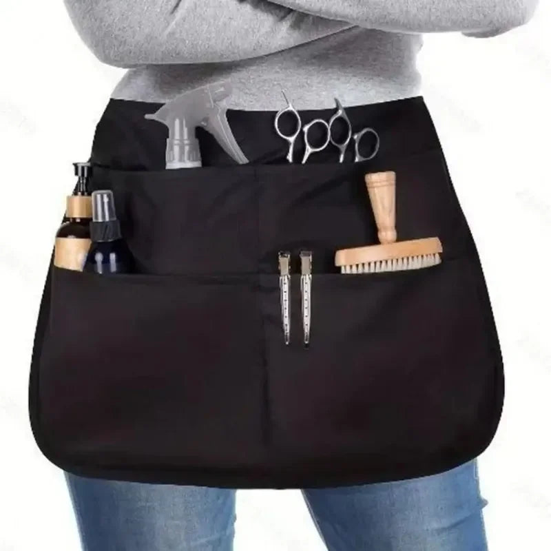 Hair Stylist Half Apron – 5 Pockets Waterproof Barber Apron Stylist Work Apron Zpaxo