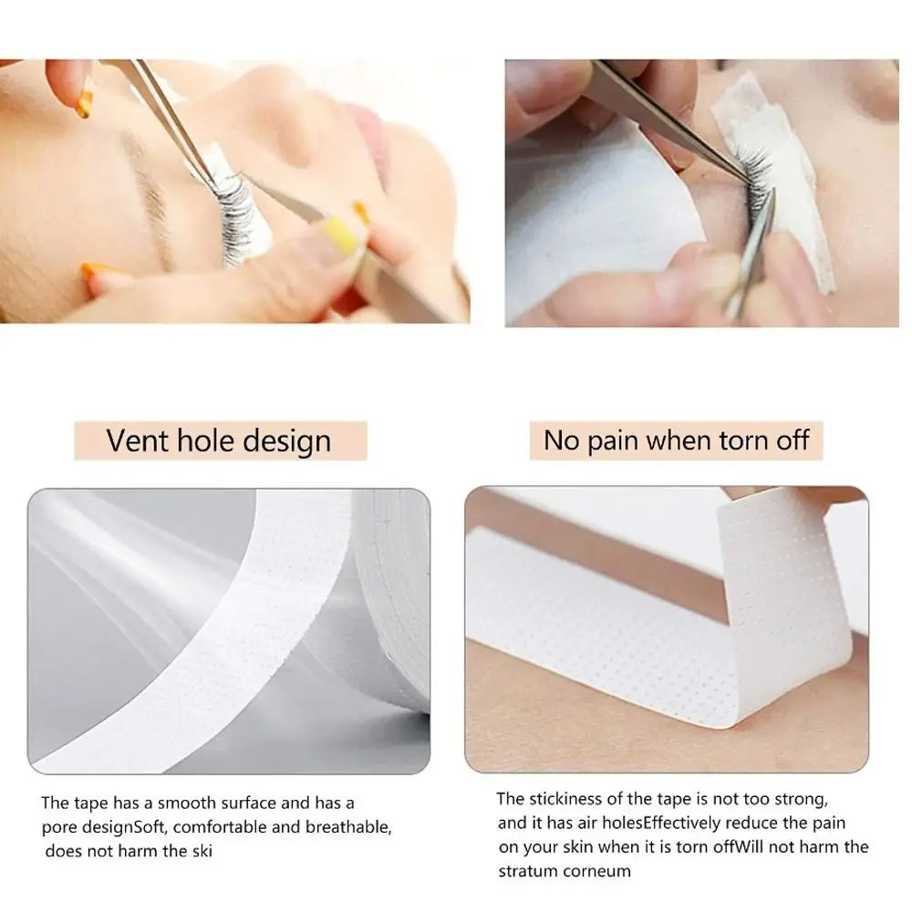 Hot Adhesive Eyelash Extension Tape Breathable Non-woven Lash Tape Fabric White Non-Woven Tape for Eyelash Extension Zpaxo