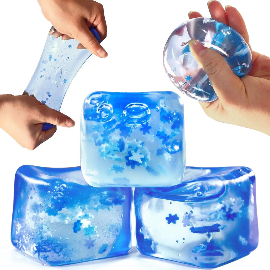 Squishy Ice Cube Stress Balls Slow Rising Soft Squeeze Ball Relief
