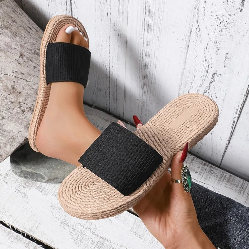 Fish Mouth Open Toe Women's Beach Casual Lightweight Comfortable Zpaxo black 42