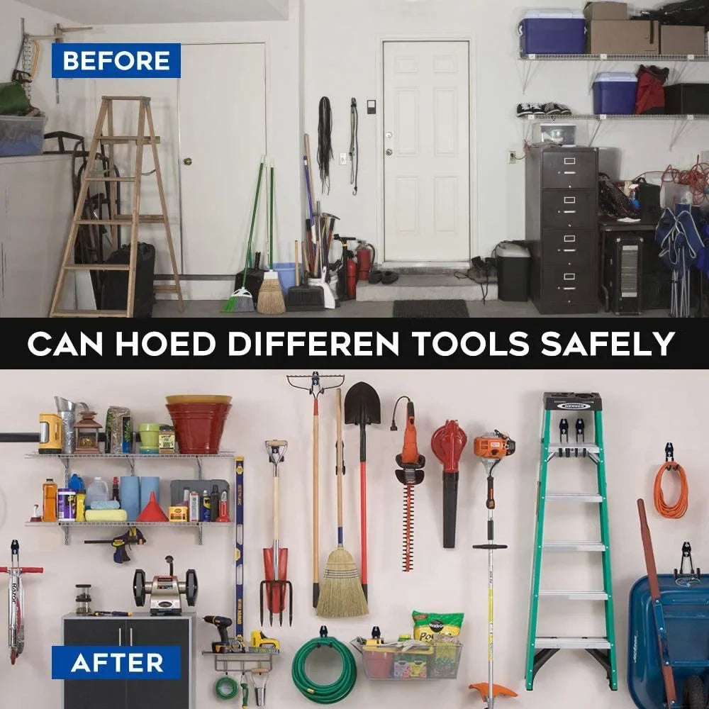 Bicycle Garage Heavy Storage Hook Warehouse Hardware Strong Load-Bearing Small/Medium Square Hook Tool Storage Wall Metal Hook Zpaxo