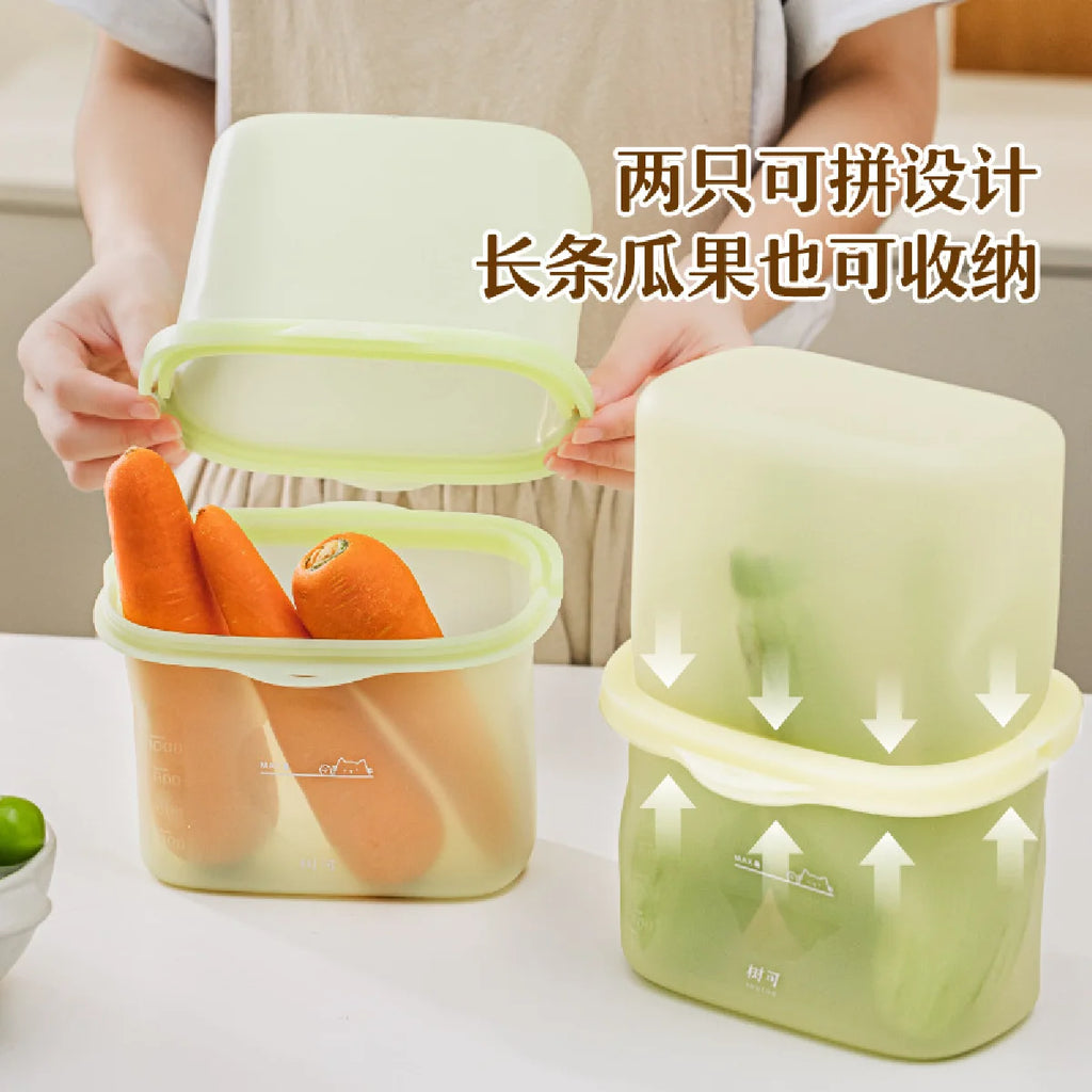 Silicone Food Storage Bag Reusable Stand Up Zip Bag Leakproof Containers Fresh Bag Food Storage Bag Fresh Wrap Ziplock Bag Zpaxo