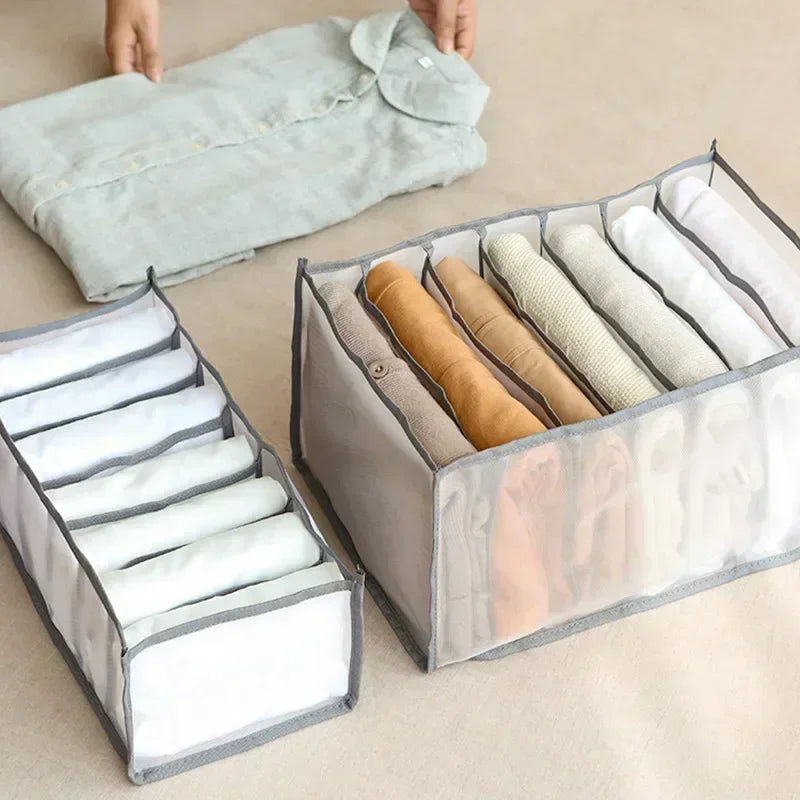 Foldable Underwear Storage Box Translucent Foldable Panty Drawer Organizer Bra Organizer Breathable Mesh Bag For Wardrobe Zpaxo