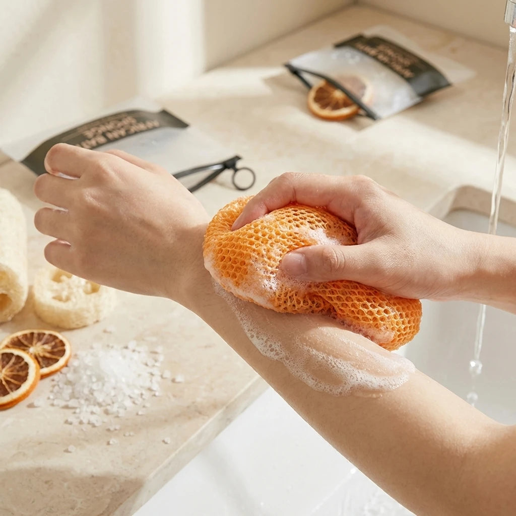 Exfoliating Back Scrub Bath Towel – Remove Dead Skin | Zpaxo Exfoliating Bath Towel Zpaxo