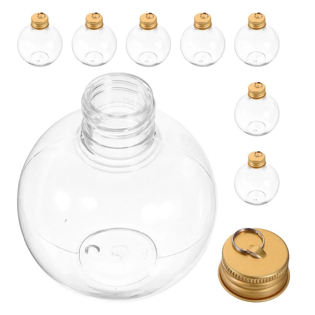 Ball Shaped Light Bulb Design Clear Plastic Bottles Candies Drinks