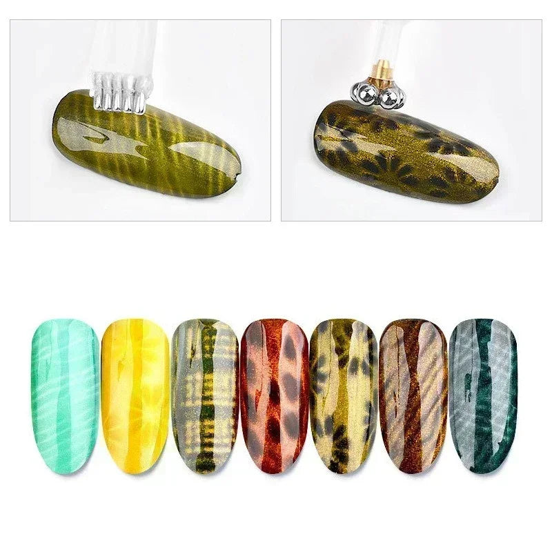 Nail Art Magnetic Stick Wand Pen Multiple Styles Cat Eye Magnet UV Zpaxo