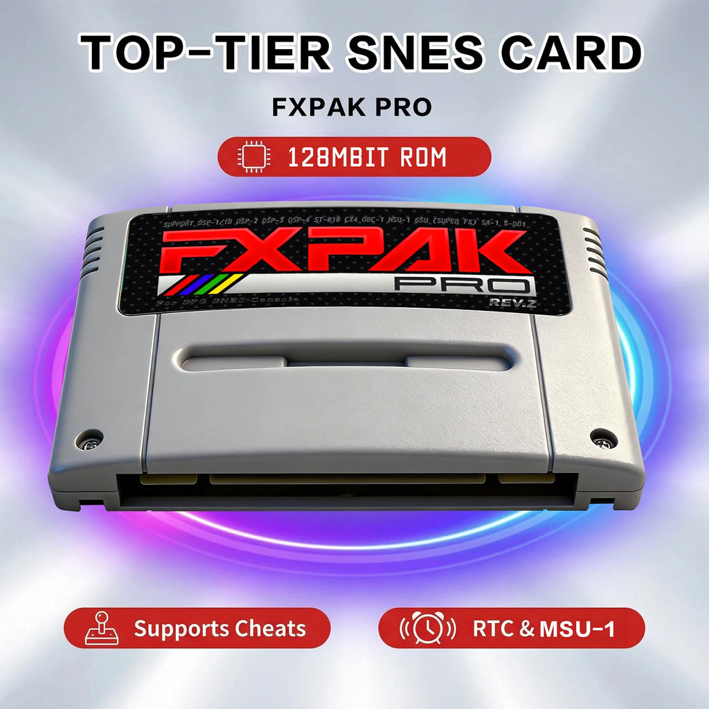 2026 Fxpak Pro Flash Card Game Cartridge 5200 Games in 1 for SNES SFC 16-bit Retro Game Console With 16G Card Real Time Clock Zpaxo