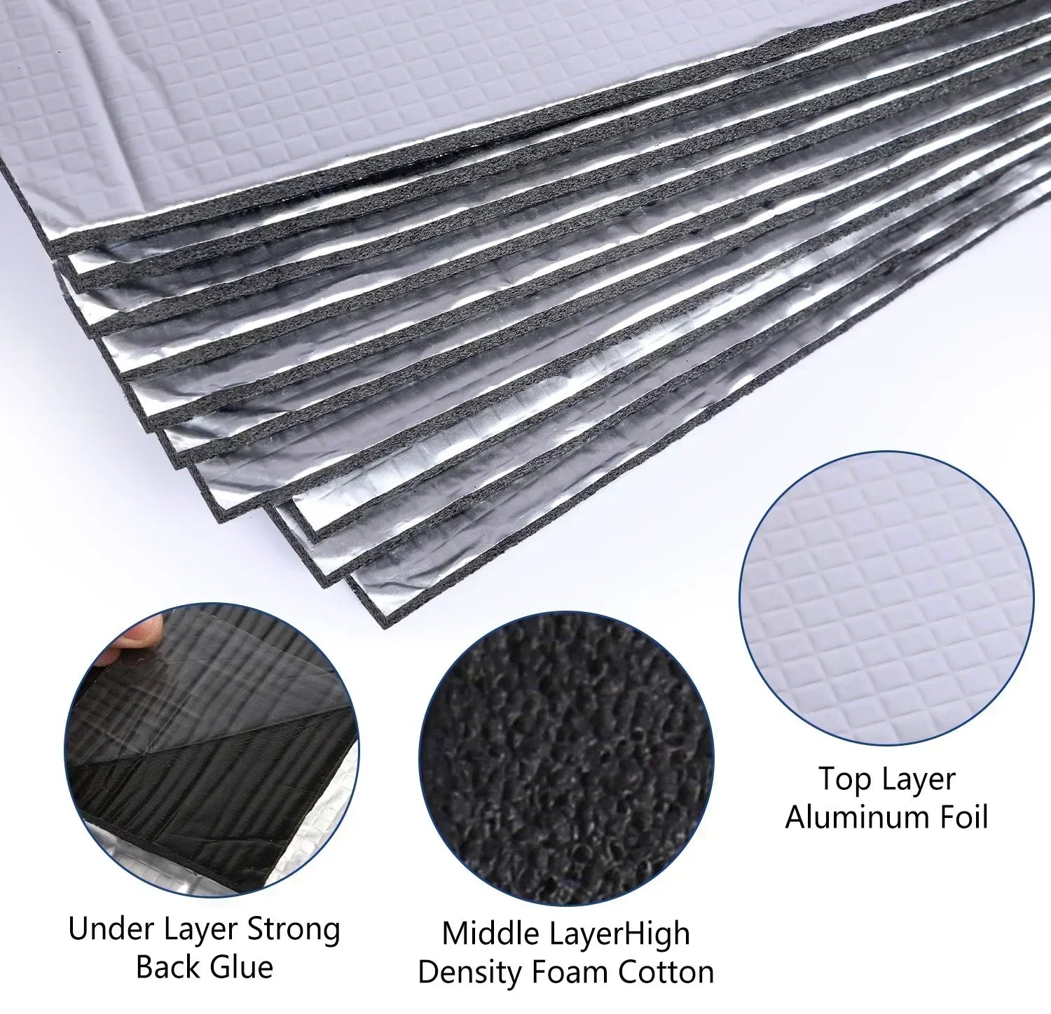 Thick Aluminum Fiber Muffler Cotton Car Auto Fender Heat Sound