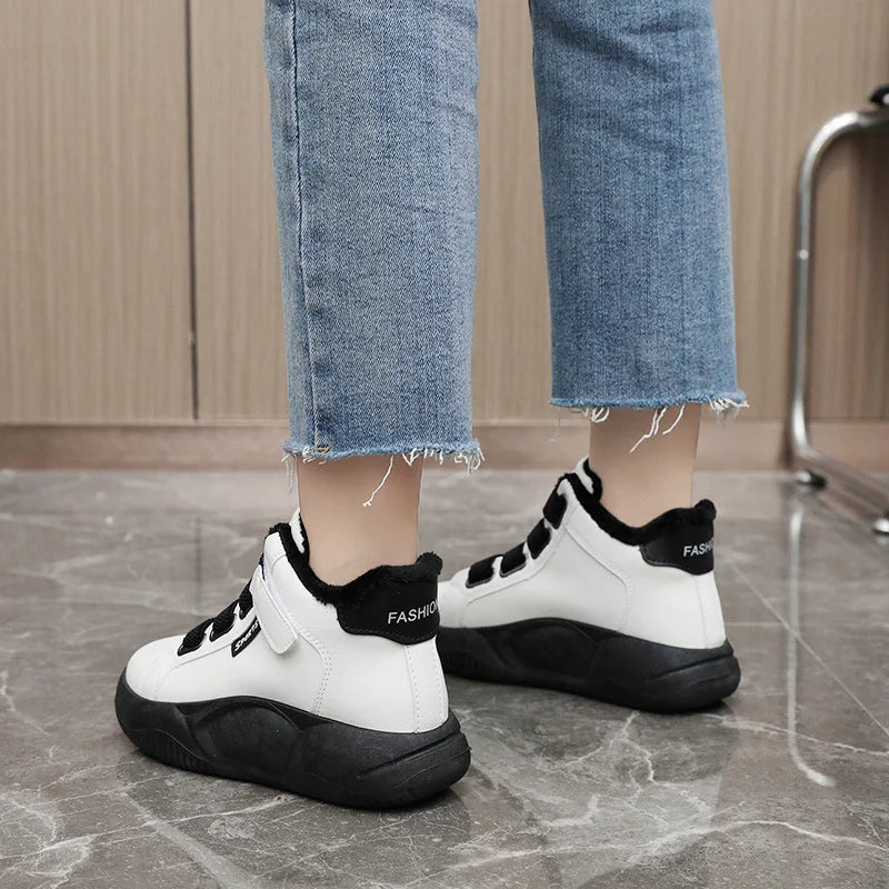 Women's Winter Casual Cotton Boots Thick Bottom Non Slip Were Zpaxo