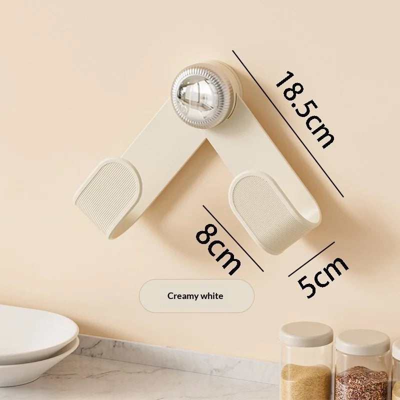 Suction Cup Pot Lid & Cutting Board Wall Rack – No-Drill Kitchen Storage Rack Zpaxo White