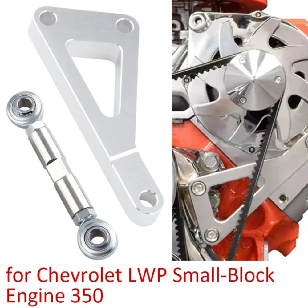 Aluminum Alloy Alternator Bracket Kit Polished Finish Adjustable Design Water Pump Bracket Kit Long Water Pump Zpaxo