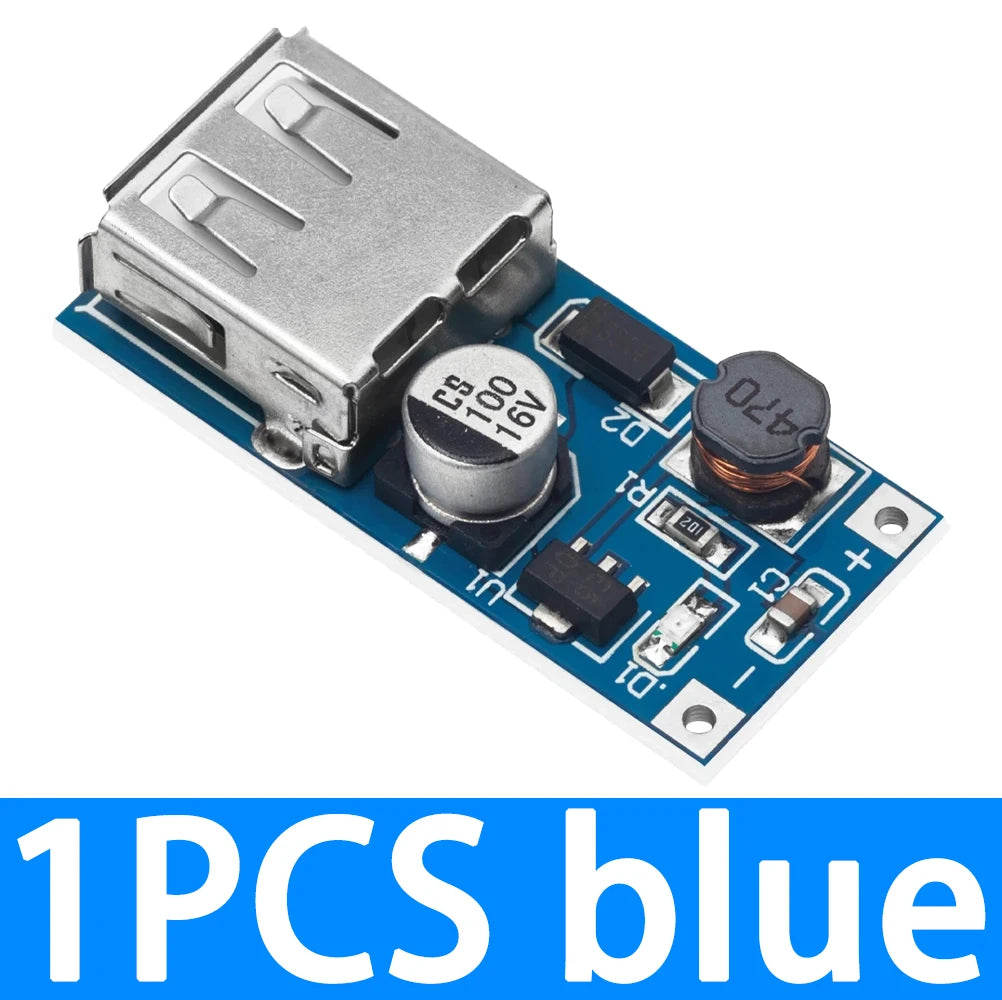 0 9V-5V 5V 600mA DC-DC Step-up Boost Converter Module Ultra-low Zpaxo 1pcs blue
