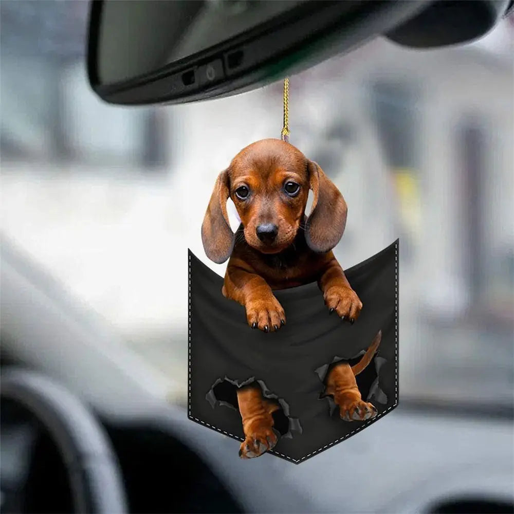 Cute Funny Car Decoration Key Chain 6 Styles Pocket Pendant Rearview