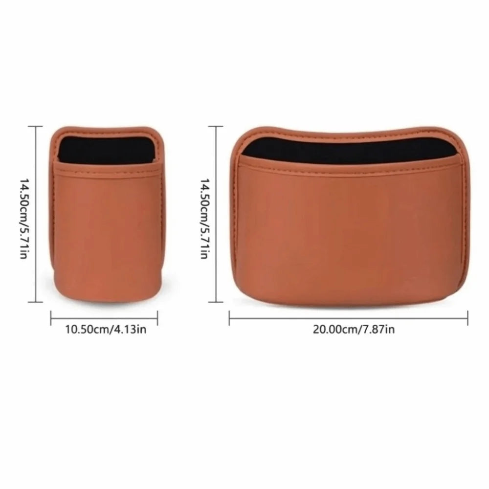 Leather Car Cup Holder Space Saving Waterproof Door Storage Box Zpaxo