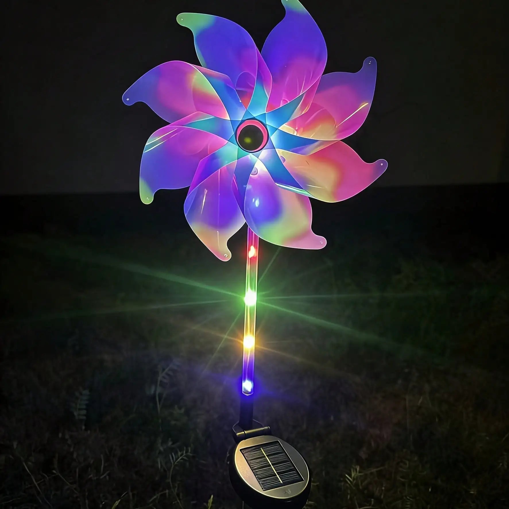 Bright Rotating Solar-powered Windmill Light It's Also Perfect
