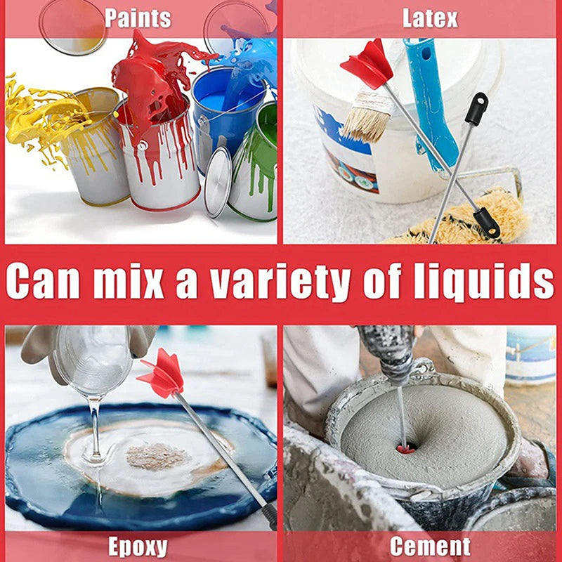 Hex Shaft Plaster Paint Mixing Paddle Electric Drill Mortar Tool Mud Zpaxo