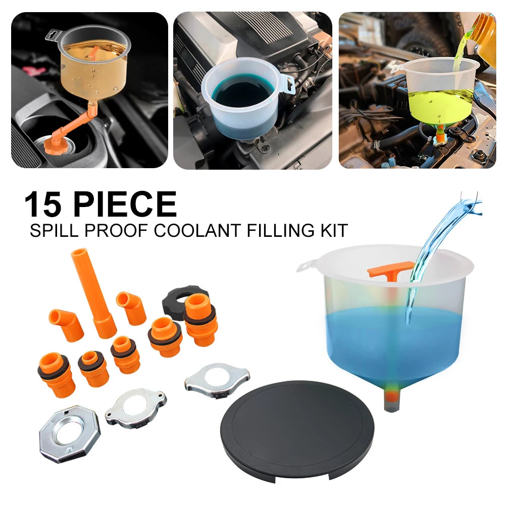 Plastic Filling Funnel Spout Car Accessories Spill Proof Coolant Pour