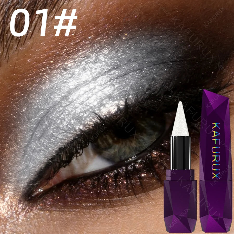 Metallic Brown Eyeshadow Pencil Glitter Silkworm Liner Pen Zpaxo 01