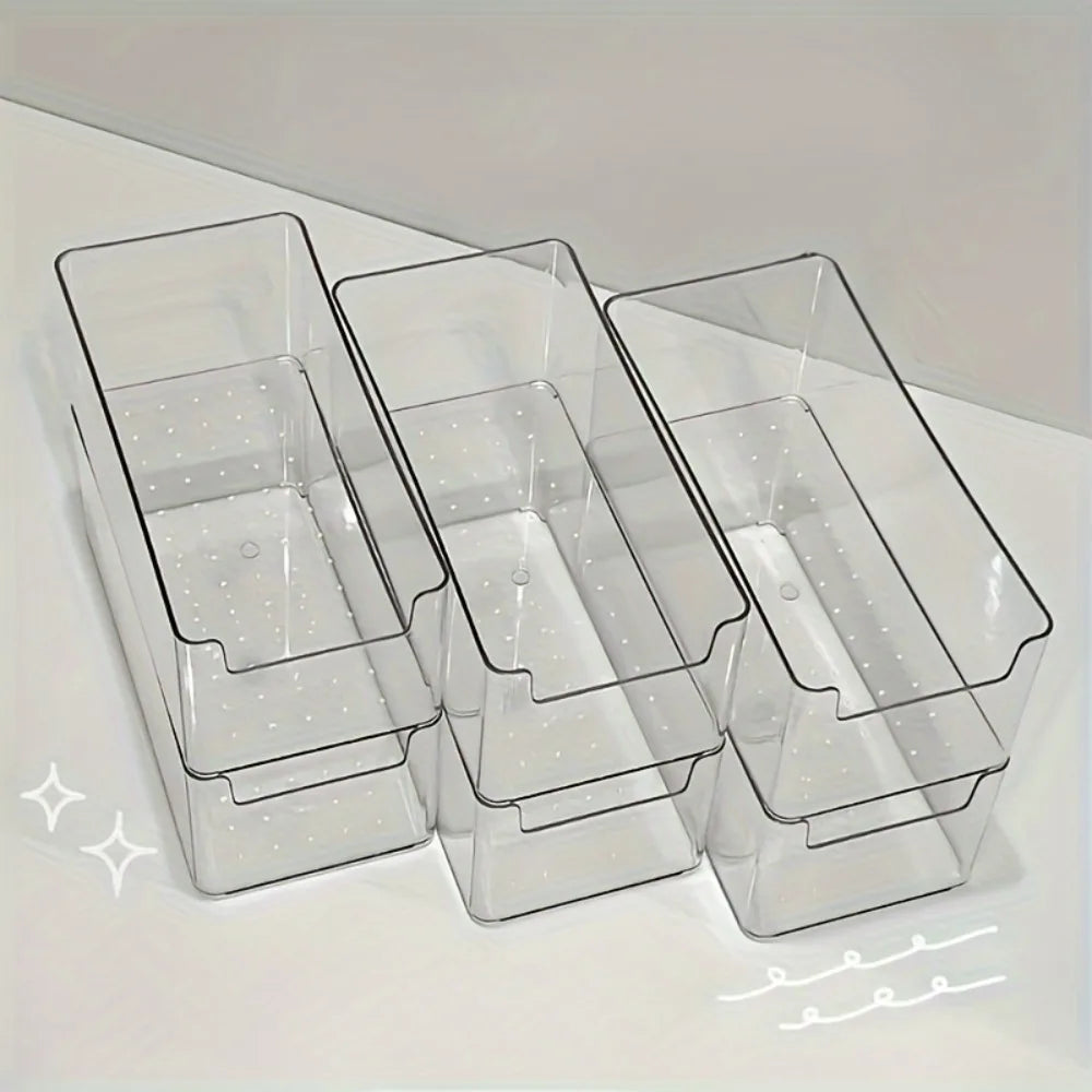 Multifunctional Transparent Storage Box Durable Office Desk Medicine