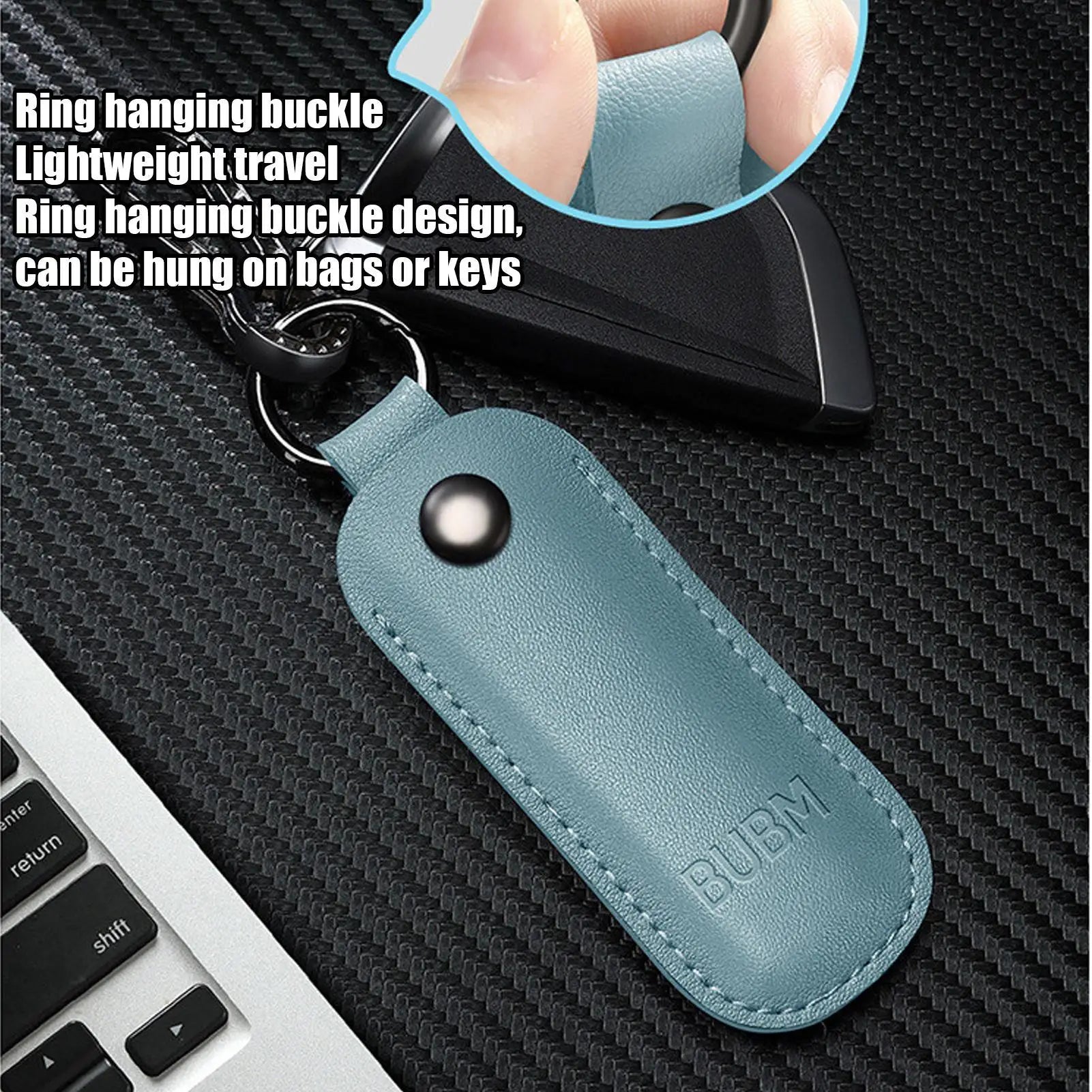 PU Leather U Disk Pouch Protective Cover Anti Lost Flash Drive Case
