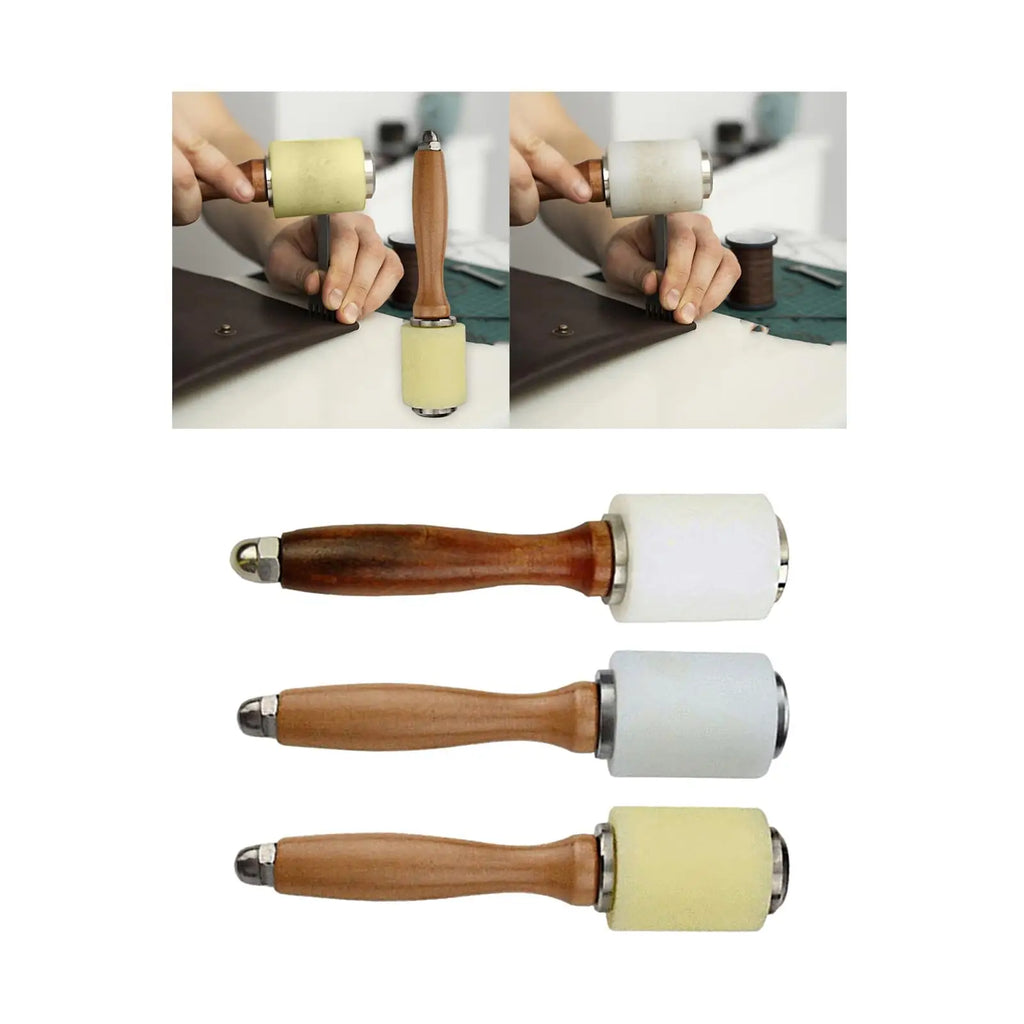 Leather Carving Mallet Leathercraft Leather Stamping Leather Work DIY Mauls Wood Handle Punching Tool Working Mauls Supplies Zpaxo
