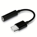 USB-C to 3.5mm Audio Adapter | Hi-Res DAC Headphone Jack Audio Cable Adapter Zpaxo black