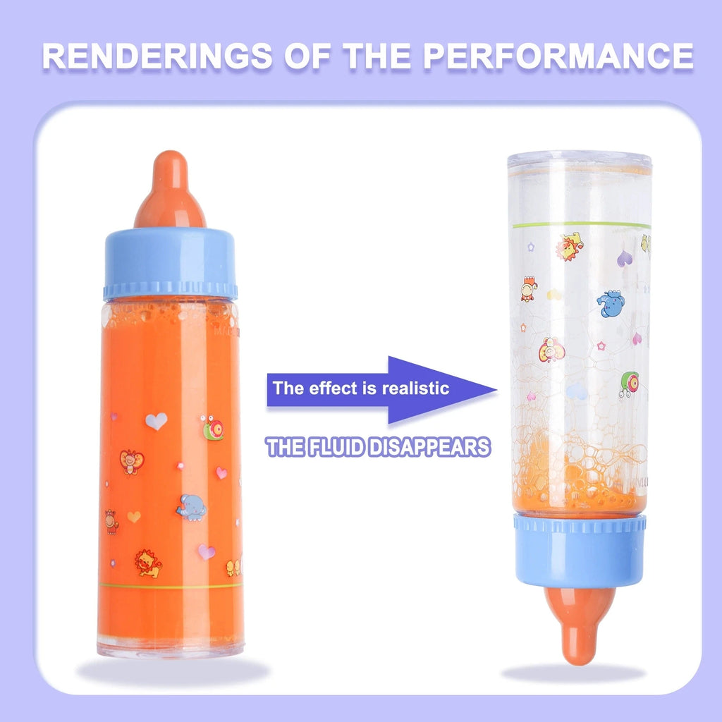 Large Doll Baby Bottle 6 Magic Feeding Suitable Milk&juice Bottles