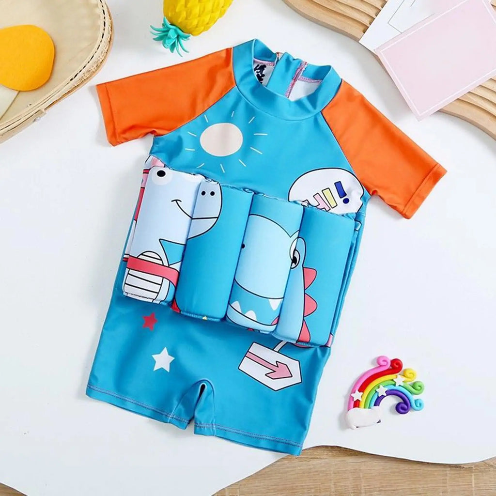 Floatie Swimsuit Floating Bathing Suit Floatie Swimsuit Quick-Drying Swim Vest Swimwear Dinosaur Trainer for Boys Girls Pool Zpaxo