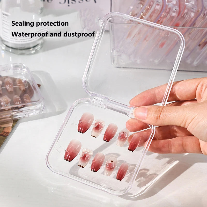Armour storage box with flip cover, jewelry box, transparent nail art box, desk storage and display use Zpaxo