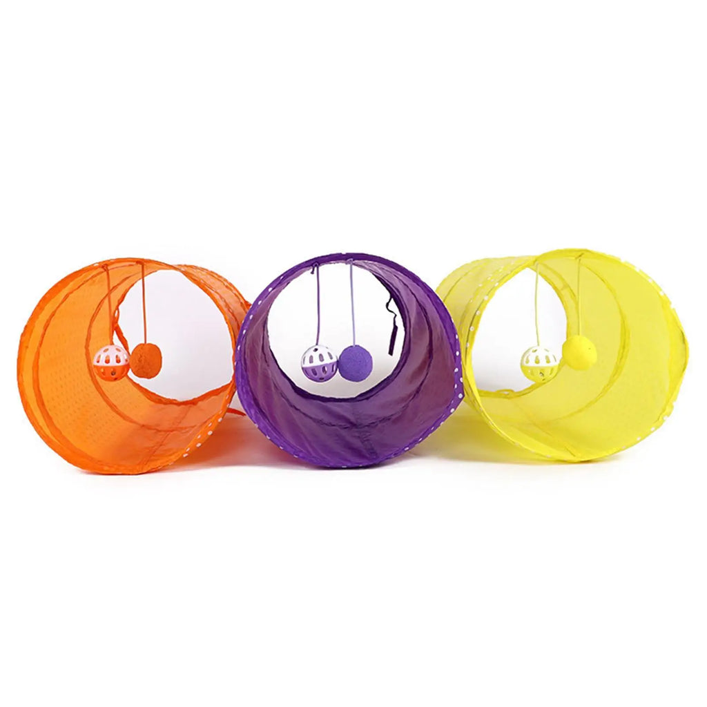Pet Cat Tunnel Training Interactive Hiding Running Foldable Play Center Cat Toy for Ferrets Bunnies Kitten Rabbits Puppy Zpaxo